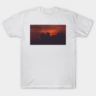 Purple orange sunset clouds T-Shirt